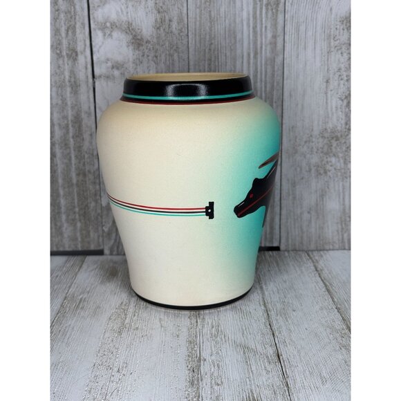 Vintage Native American Pottery Vase Handpainted by Nandi - Picture 4 of 6